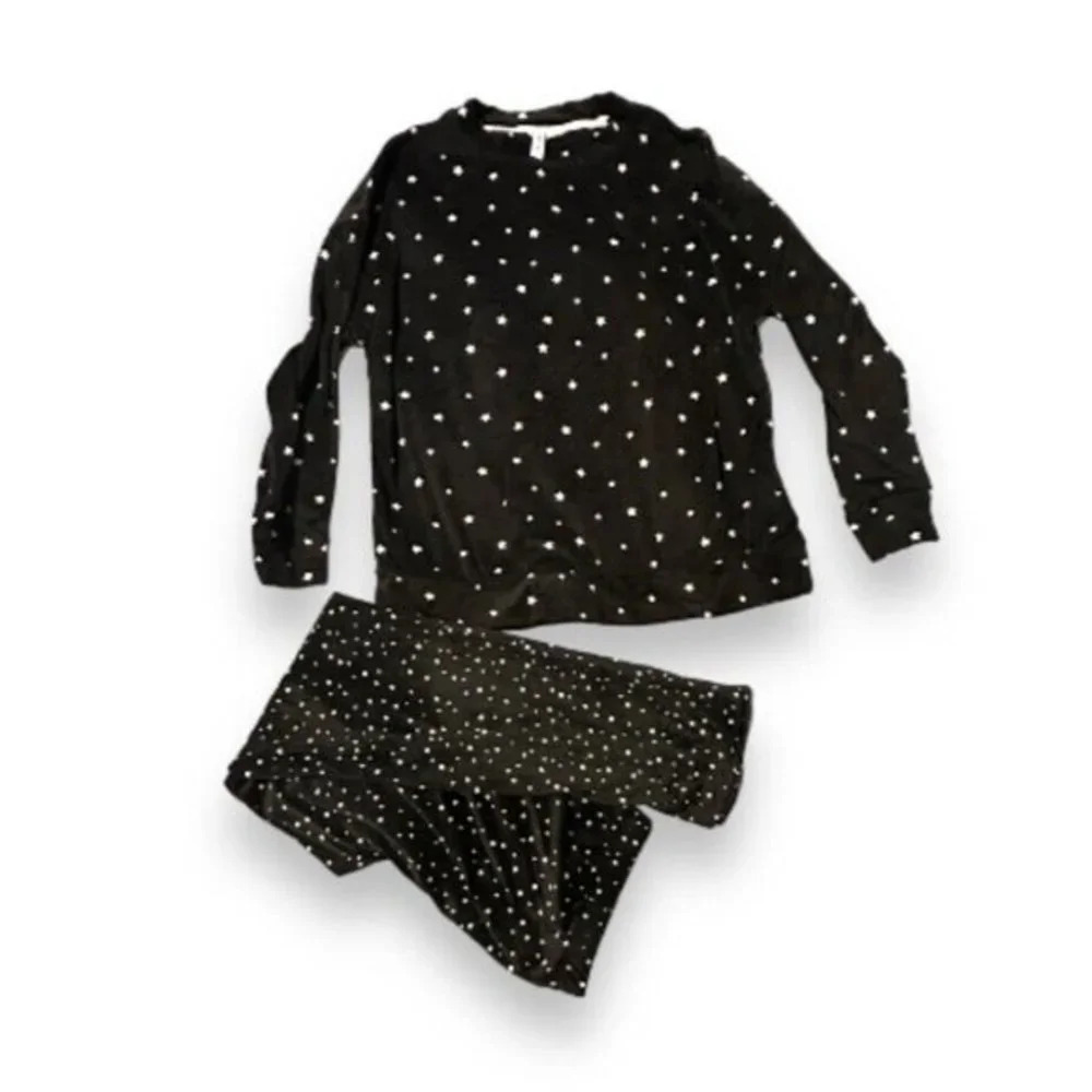 Joy Spun Celestial Pj Set Silky Fleece Star Print Pajama Set Size S